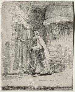The Blindness of Tobit: The Larger Plate av Rembrandt van Rijn