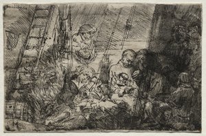 Omskjæringen i stallen av Rembrandt van Rijn