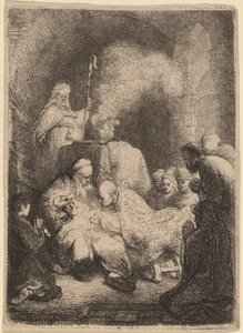 Omskjæringen: Liten tallerken av Rembrandt van Rijn