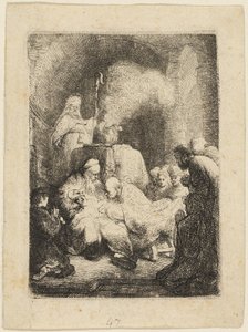Omskjæringen: Liten tallerken av Rembrandt van Rijn