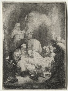 Omskjæringen: Liten tallerken av Rembrandt van Rijn
