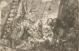 Omskjæringen i stallen, 1654. av Rembrandt van Rijn