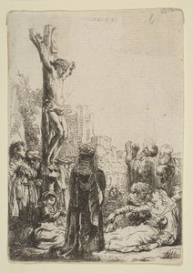 Korsfestelsen: Liten plate, ca. 1635. av Rembrandt van Rijn