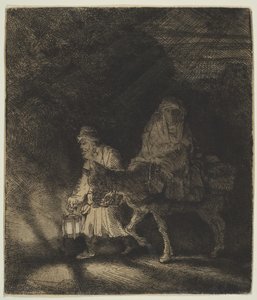 The Flight into Egypt: a Night Piece, 1651. av Rembrandt van Rijn