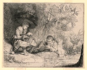 Fløytespilleren av Rembrandt van Rijn