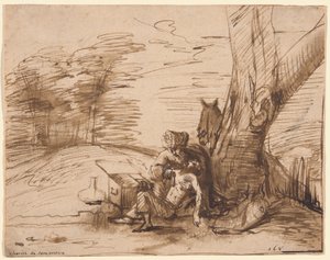 Den barmhjertige samaritan av Rembrandt van Rijn