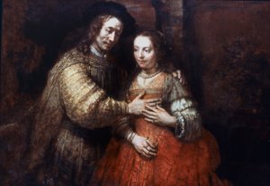 Den jødiske bruden, det kjærlige paret, 1667 av Rembrandt van Rijn