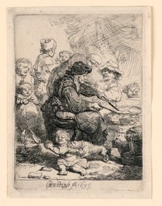 Pannekakekvinnen av Rembrandt van Rijn