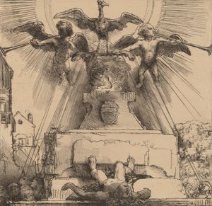 Føniks eller statuen styrtet, 1658. av Rembrandt van Rijn