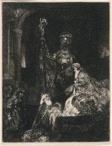 Presentasjonen i tempelet på den mørke måten av Rembrandt van Rijn