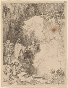 The Raising of Lazarus: Small Plate av Rembrandt van Rijn