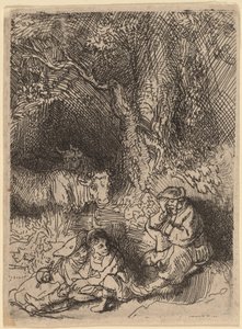 Den sovende gjeter av Rembrandt van Rijn