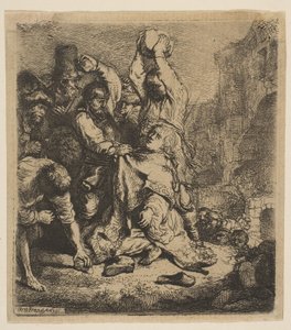 Steiningen av St. Stefan, 1635. av Rembrandt van Rijn