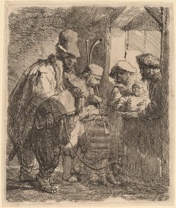De vandrende musikerne av Rembrandt van Rijn