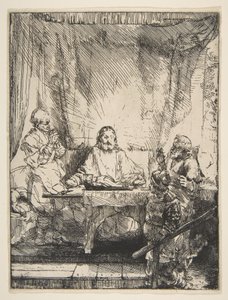 Nattverden i Emmaus, 1654. av Rembrandt van Rijn