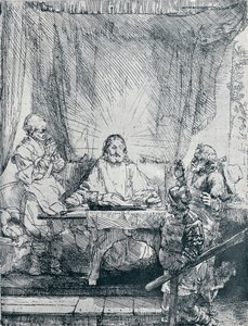 Nattverden i Emmaus, 1654, 1903 av Rembrandt van Rijn