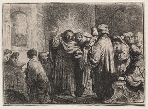 The Tribute Money, ca. 1635. av Rembrandt van Rijn