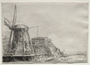 Vindmøllen, 1641. av Rembrandt van Rijn