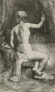 Kvinnen med pilen, 1661 av Rembrandt van Rijn