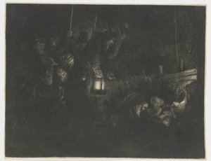 Hyrdenes tilbedelse: et nattstykke av Rembrandt van Rijn