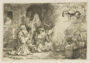 Engelen forlater familien til Tobias av Rembrandt van Rijn
