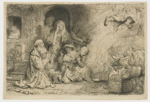 Engelen forlater familien til Tobias av Rembrandt van Rijn