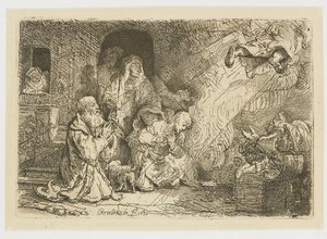 Engelen forlater familien til Tobias av Rembrandt van Rijn