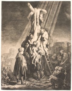 Nedstigningen fra korset: andre plate av Rembrandt van Rijn