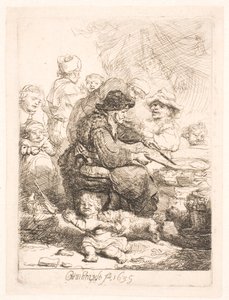 Pannekakekvinnen av Rembrandt van Rijn