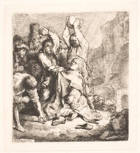 Steiningen av S. Stephen av Rembrandt van Rijn