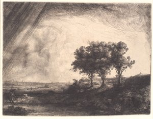 De tre trærne av Rembrandt van Rijn