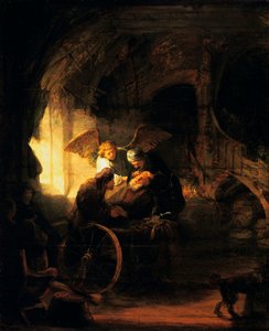 Tobias returnerer synet til sin far, 1636 av Rembrandt van Rijn
