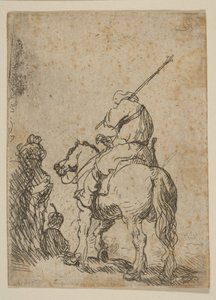 Turbansoldat til hest, ca. 1629. av Rembrandt van Rijn