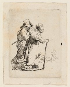 To tramper, en mann og en kvinne av Rembrandt van Rijn