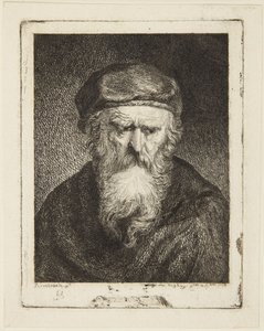 Atrabiliær gammel mann av Rembrandt van Rijn