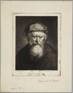 Atrabilsk gammel mann av Rembrandt van Rijn
