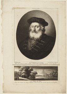 Gammel mann med lue av Rembrandt van Rijn