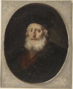 Gammel mann med toque av Rembrandt van Rijn