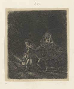 Fly til Egypt: Night Piece Recueil de quatre-vingt-cinq estampes originales (serietittel) av Rembrandt van Rijn