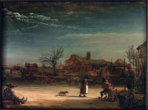 Vinterlandskap av Rembrandt van Rijn