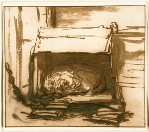 Sleeping Watchdog av Rembrandt van Rijn
