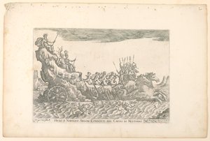 Hiclo og Naucleus argon. ledet i Neptuns vogn, fra Vessels of the Argonauts for bryllupsfeiringen til Cosimo de 