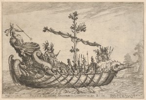 Peleus og Talamon, fra serien Vessels of the Argonauts, for bryllupsfeiringen..., 1608. av Remigio Cantagallina