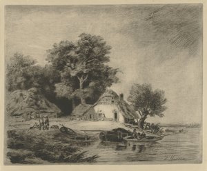 Gård på vannet av Remigius Adrianus Haanen