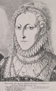Dronning Elizabeth I (1533-1603), ca. 1572-75 av Remigius Hogenbergh