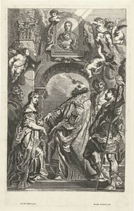 Hellige under et bilde av Santa Maria i Vallicella