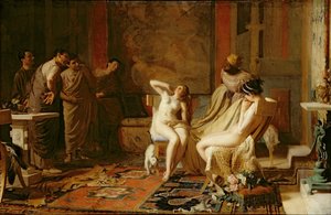 Kvinnelige slaver presentert for Octavian
