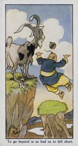 Å gå utover er like ille som å komme til kort (farge litho) av René Bull