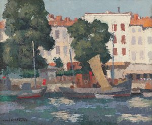 Le Quai des Dames (olje på hessian)