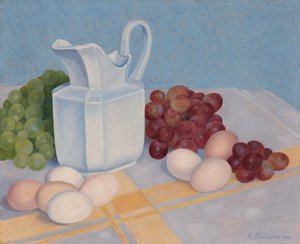 Mugge, druer og egg
